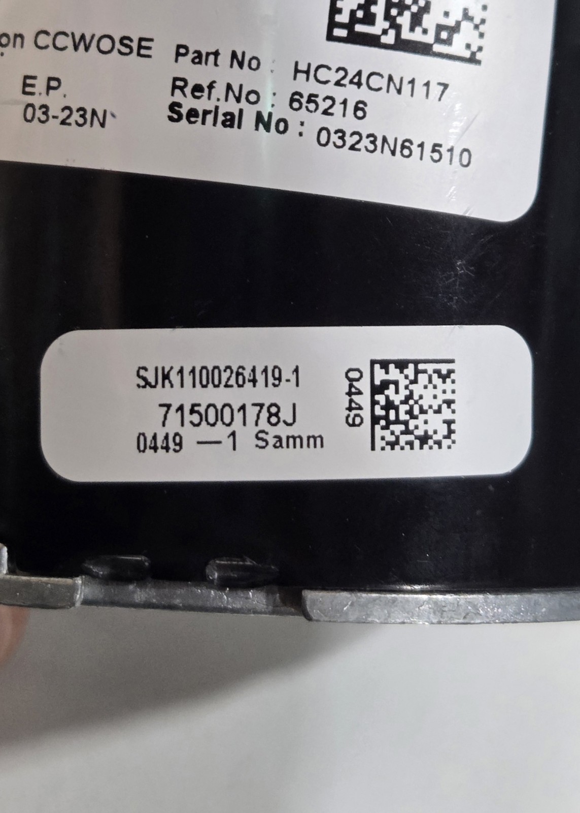 240793-762 HR46GH003 HC24CN117 81104165 715000178 Motor Only of Inducer Assembly