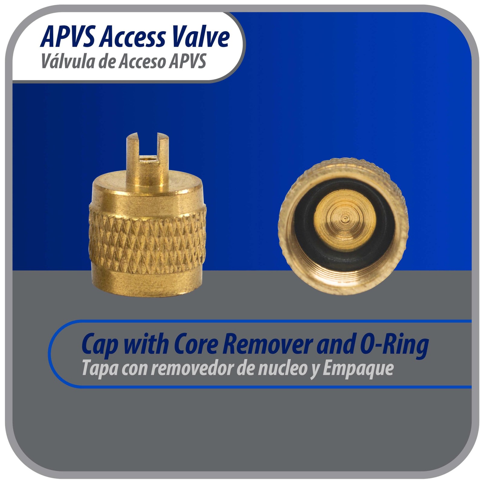 Appli Parts APVS-14182 1/4 in SAE Access Schrader Valve x 1/8 ODF x 2 in Copper