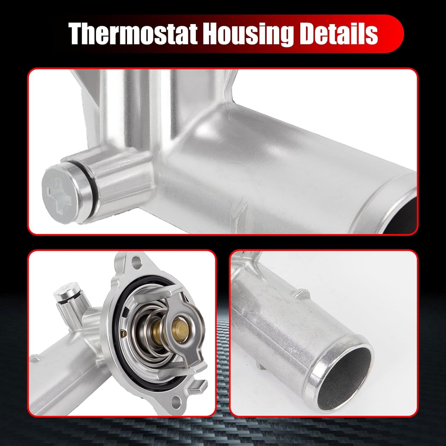 Aluminium Thermostat Housing Assembly Jeep Wrangler JK 2012-2018 3.6L 180F