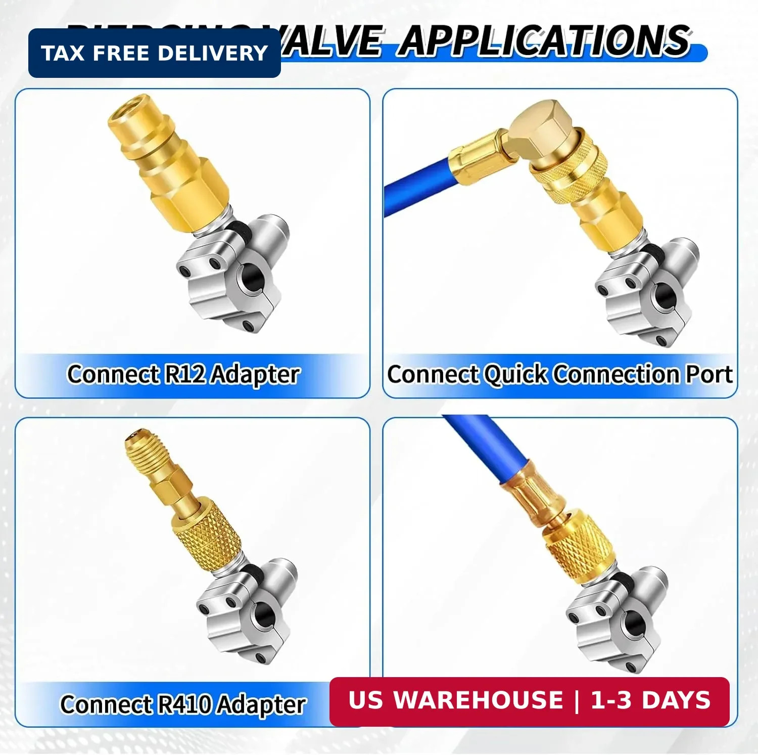 A/C R12 to R134A Retrofit Valve Kit BPV31 Piercing Valve HVAC Refrigerant Set