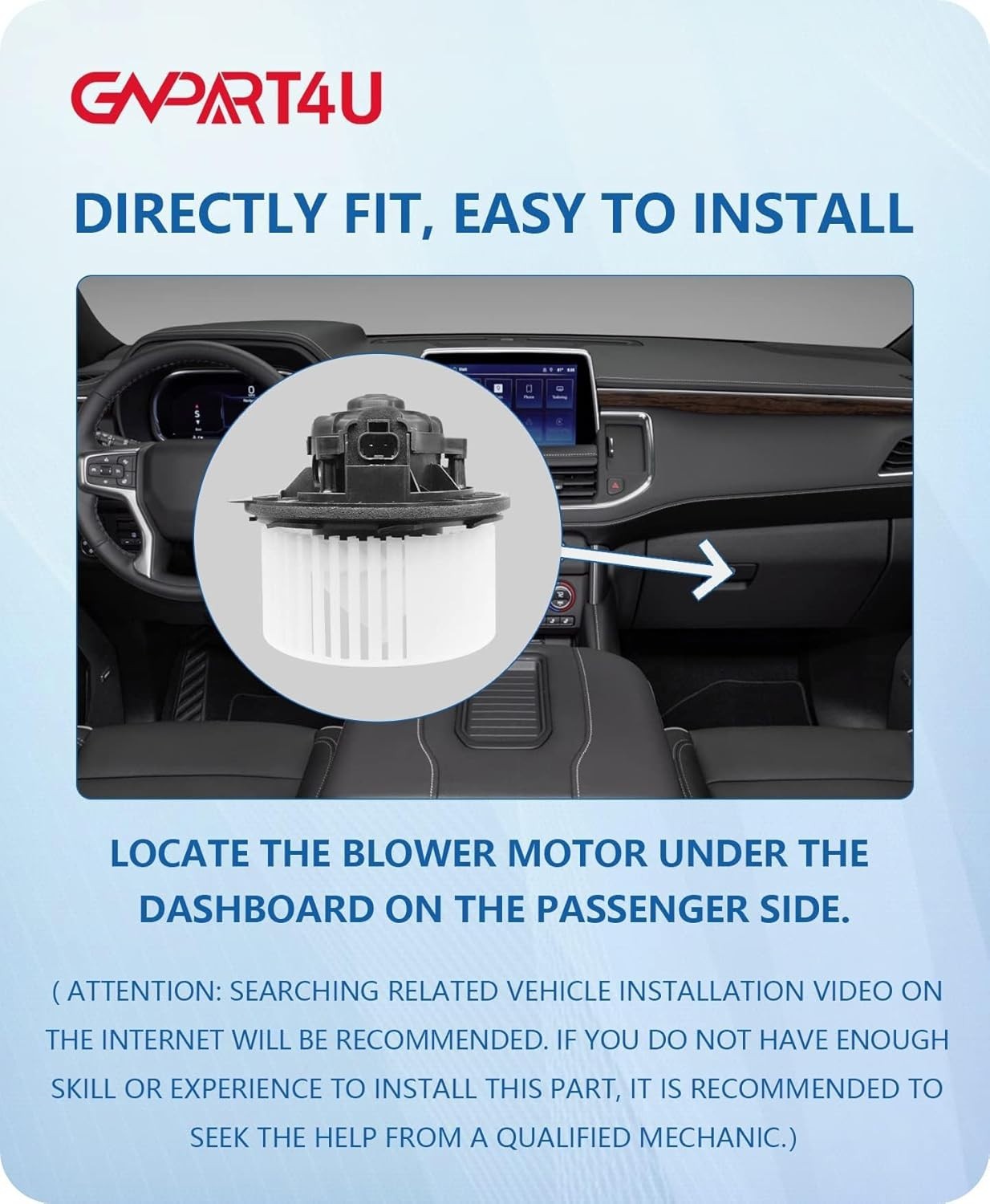 Blower Motor 2007-2014 Chevy Tahoe Avalanche GMC Yukon Sierra Cadillac Escalade