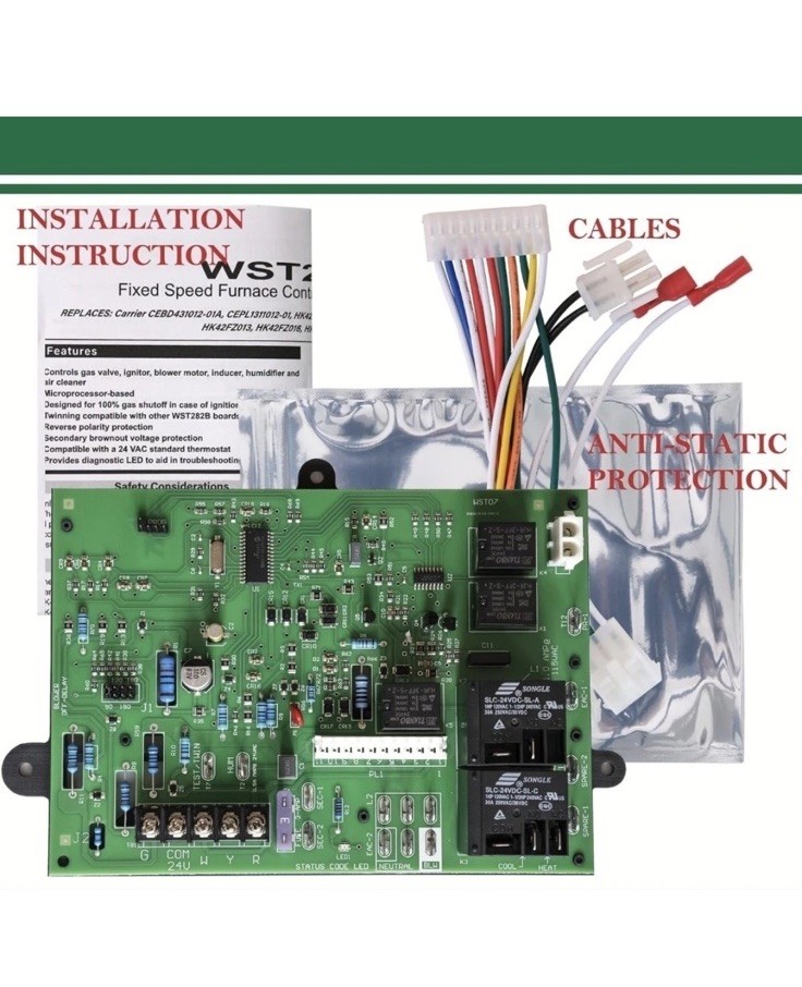 ​Wauebuly Furnace Control Board ICM282A Replacement HK42FZ004 HK42FZ011 Series
