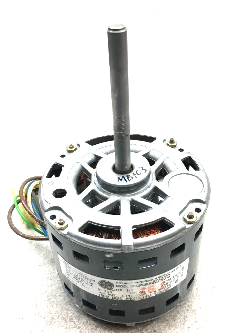 GE 5KCP39JGN797S Furnace Blower Motor 1/3HP 1075RPM 115V 1PH HC41SE121A #MB703