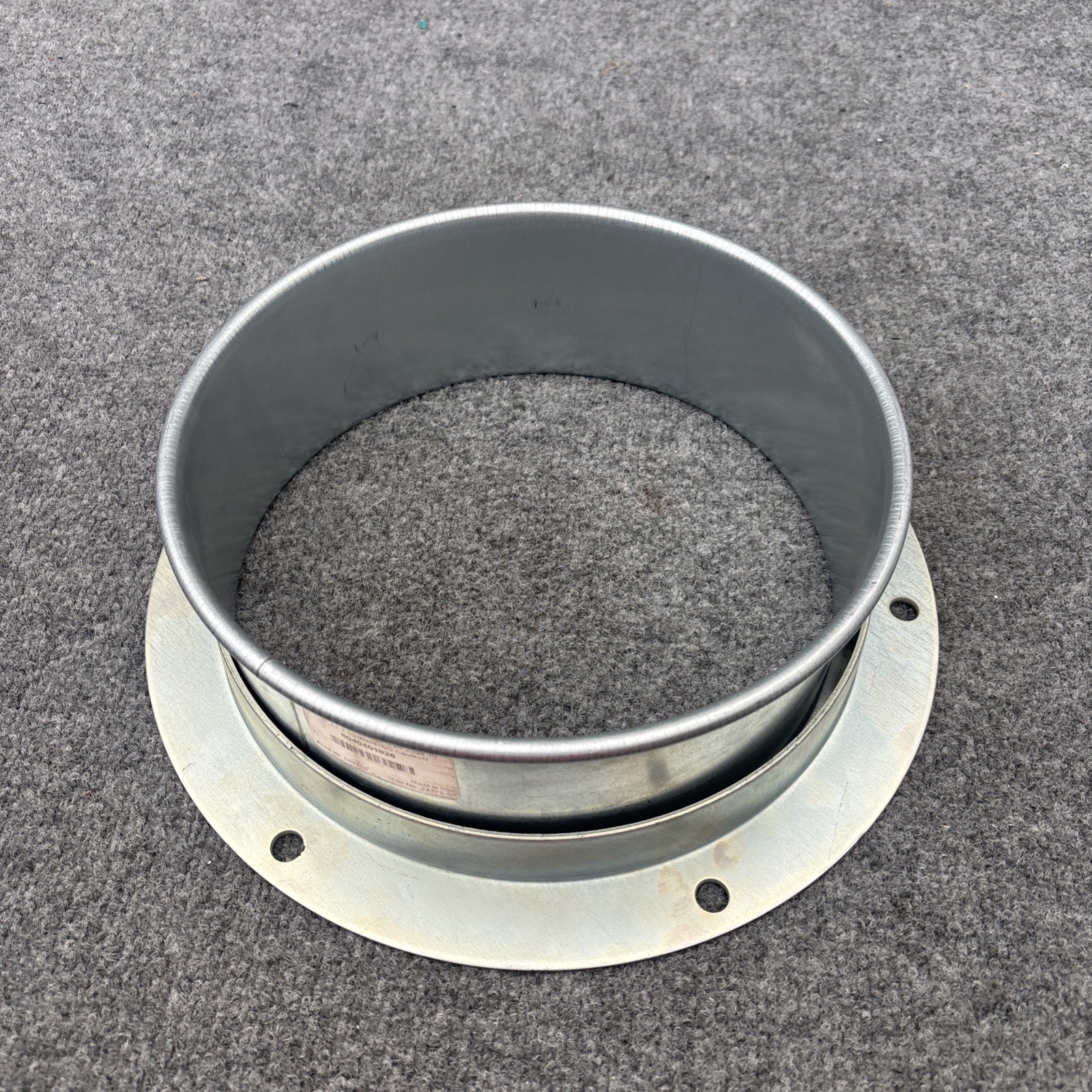 Nordfab 8040401826 Round Angle Flange Adapter 10″ Duct Dia, Galvanized New Other