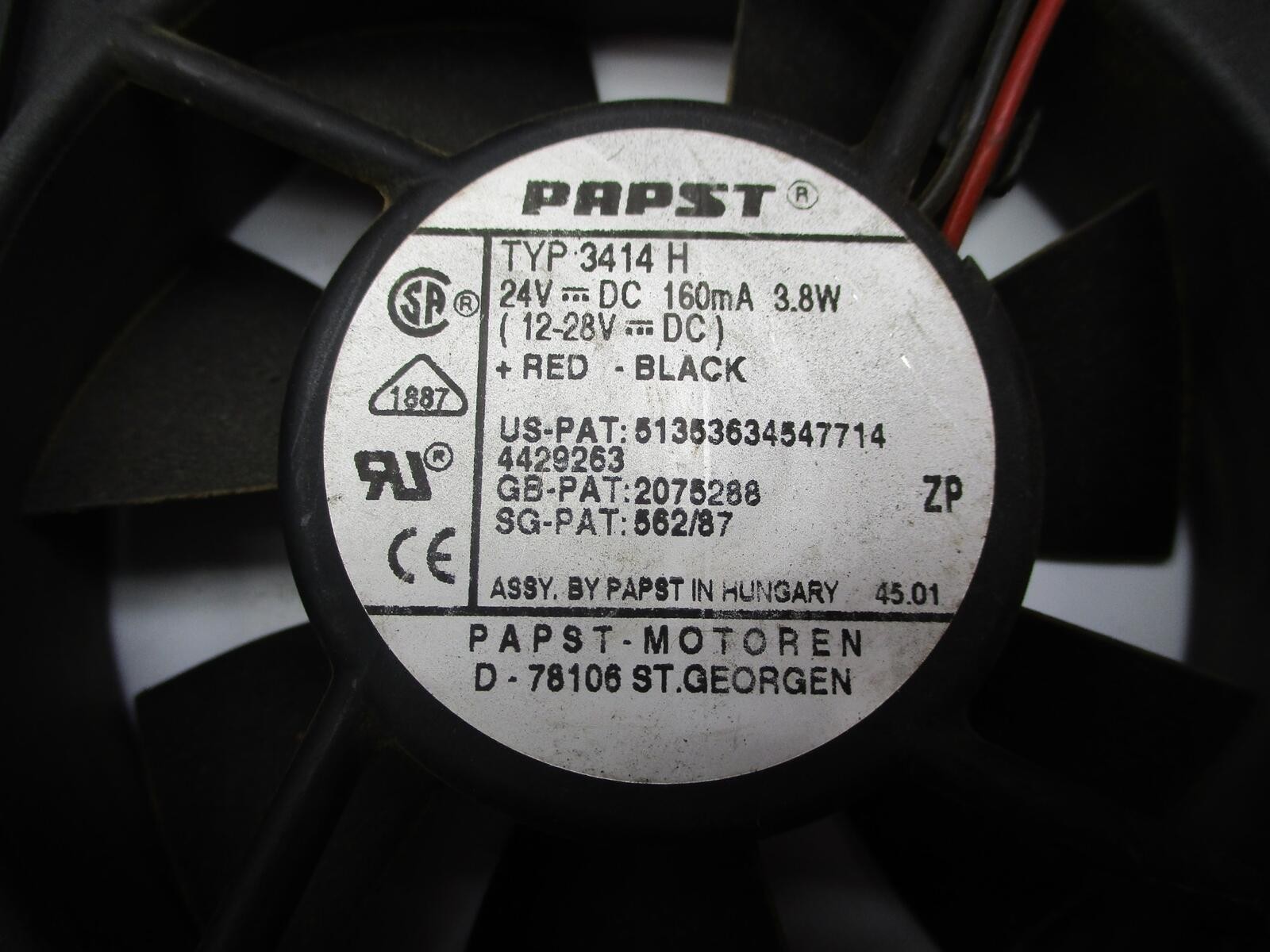 PAPST 3414H FAN UNMP