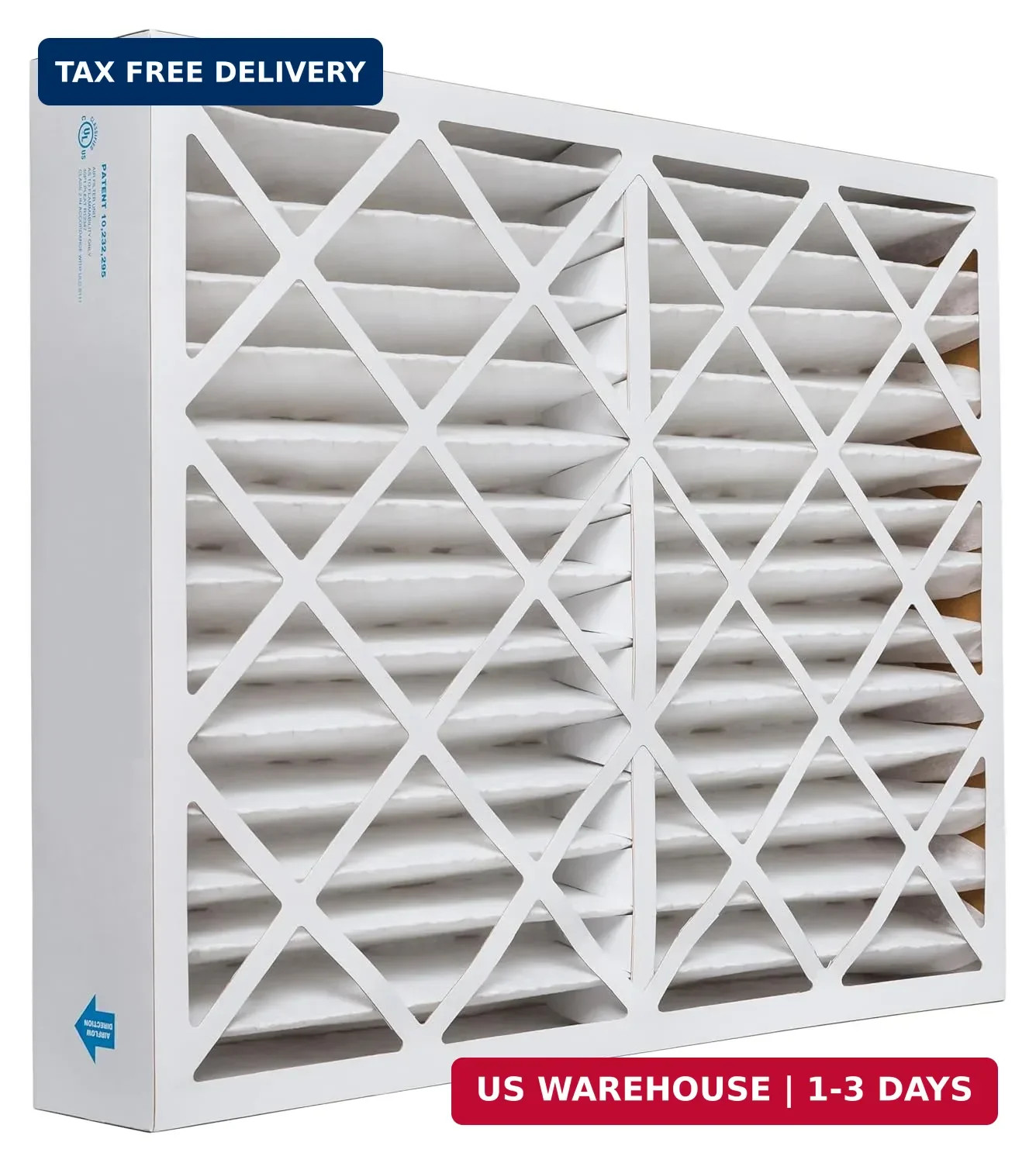 Aerostar 20x25x4 MERV 8 Air Filter, 6 Count, ACTUAL SIZE (19.50 x 24.50 x 3.75)