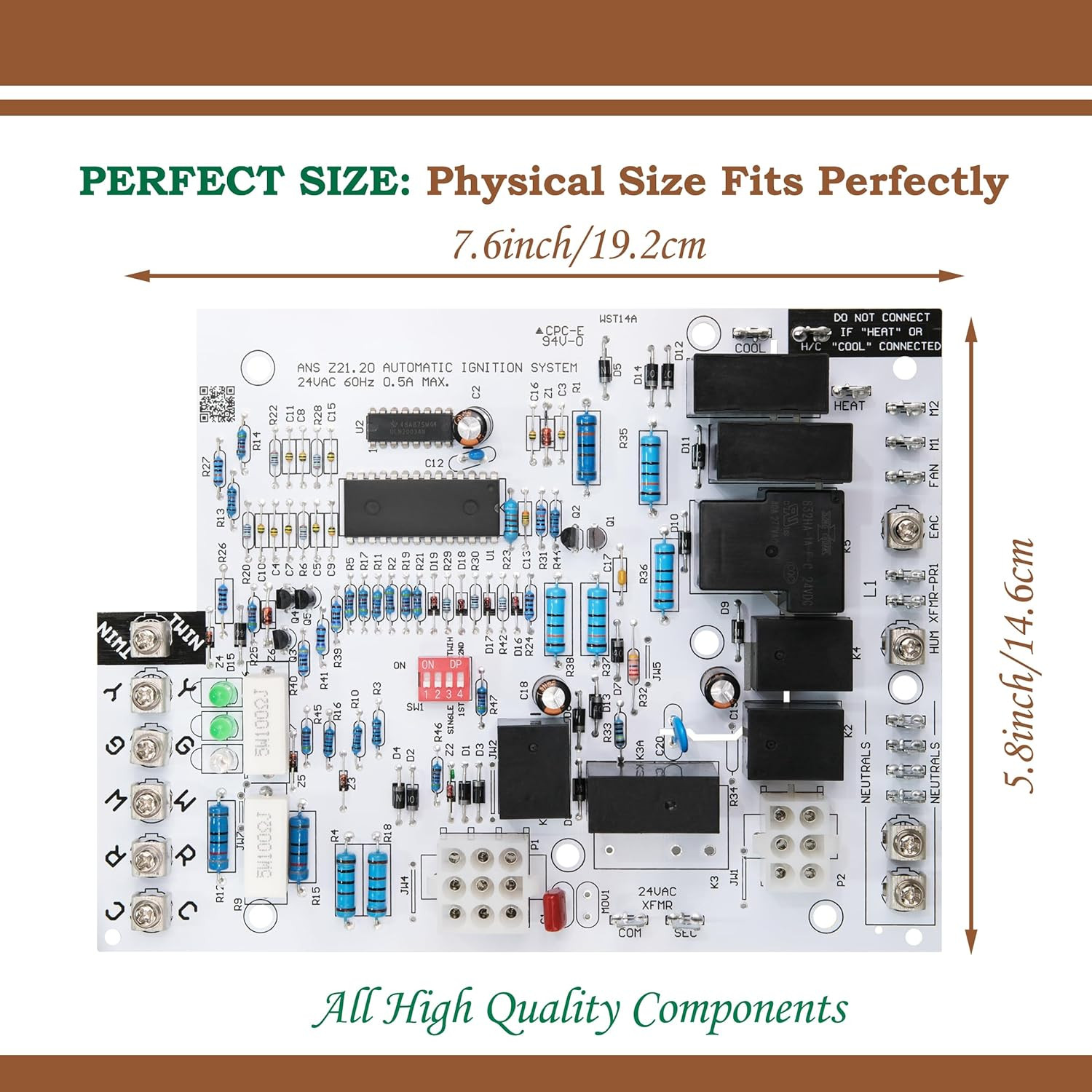 Upgraded 1012-920A Control Board for Rheem Ruud Furnaces, Easy Replacement
