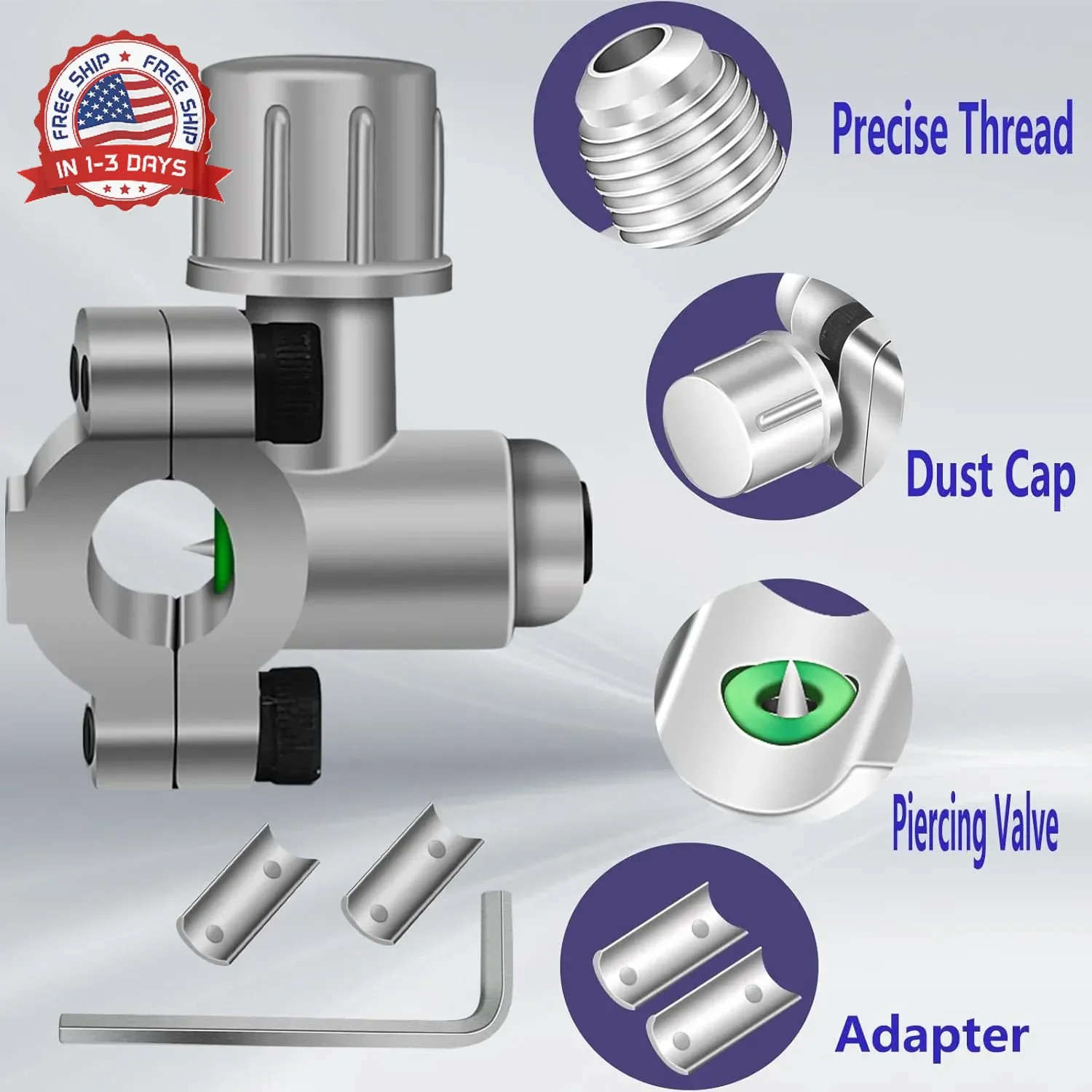 A/C Retrofit Valve Kit, BPV31 Bullet Piercing Tap Valve Line Tap Valve Kit, R12