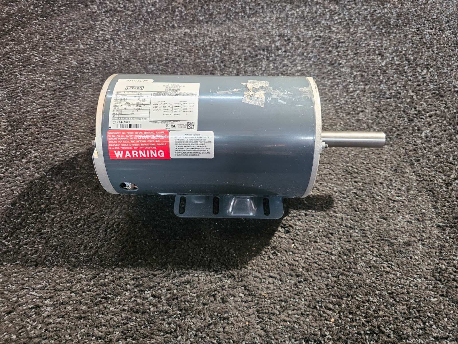 Leeson HD58FR232 56T17D15641A Blower Motor 3.7 HP 230/460 Volt, 60HZ 3 Phase