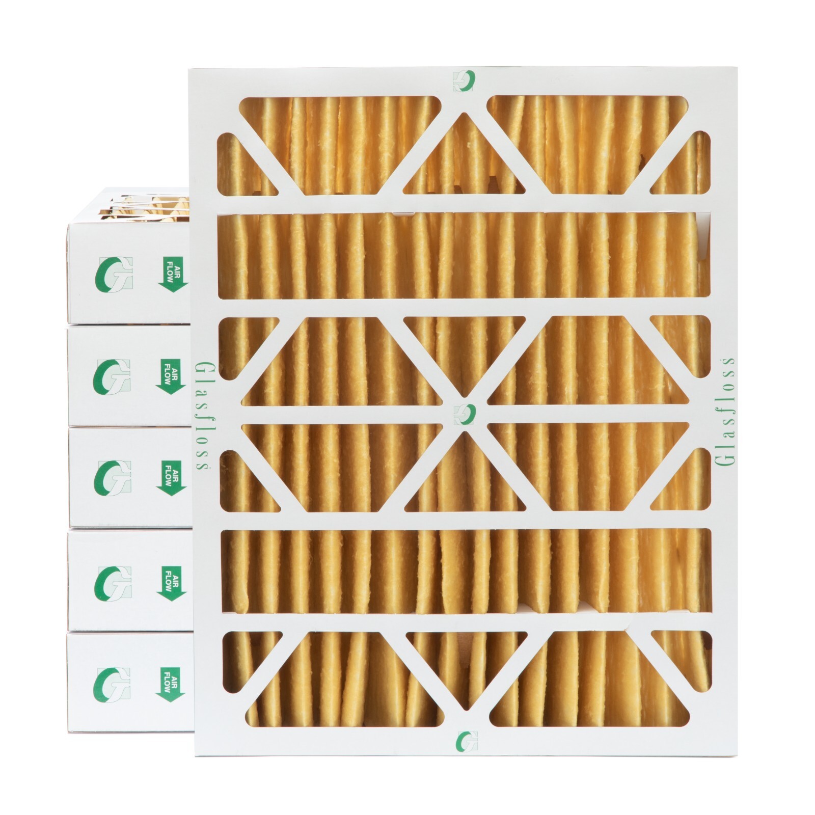 20x24x4 MERV 11 Pleated Air Filters by Glasfloss. 6 Pack (Actual Depth: 3-3/4″)
