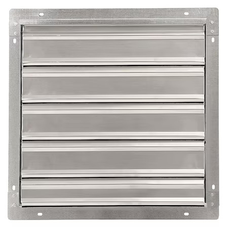 Dayton 1C745 20 In 23″H-W 5.75″L Alu Wall Backdraft Dampr, 20-1/2 In X 20-1/2