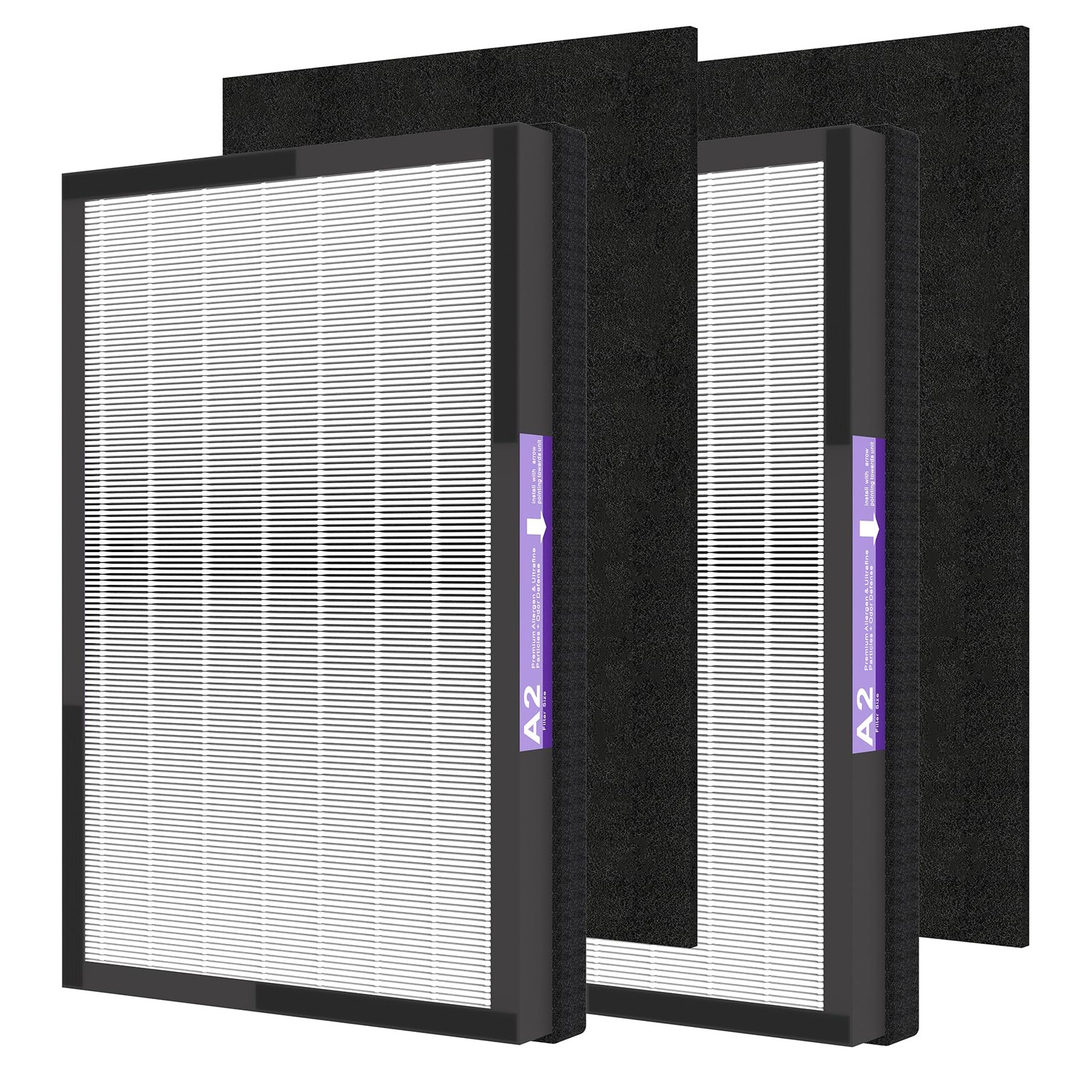 2 Pack A2 HEPA Replacement Filter Compatible with 4.6″ x 8.8″ x 13.6″
