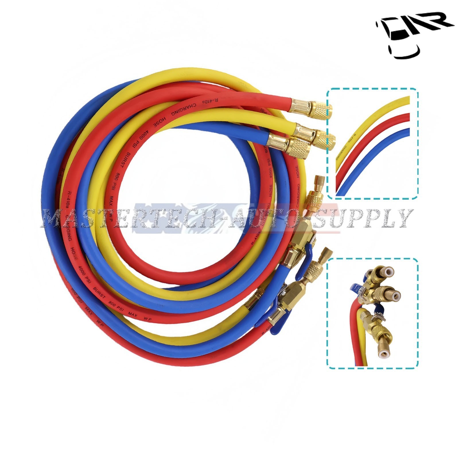 NEW 3Pack 29986 Plus II 1/4″ Hose with Compact Ball Valve 72″ for R-410A Refrige