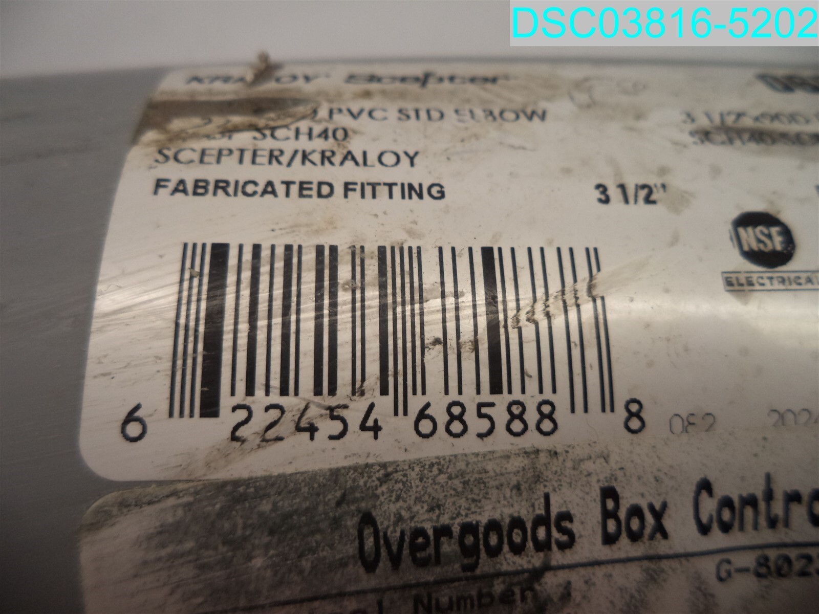 Scepter 068588 ELBOW CNDT 3-1/2 IN 90 DEG PVC 15 IN 622454685888