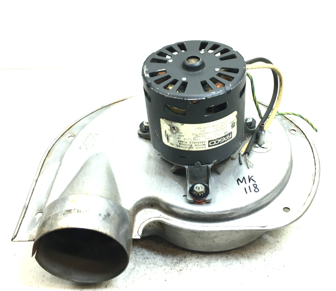 FASCO 7021-7700 1708-607 Draft Inducer Blower Motor Assembly used #MK118