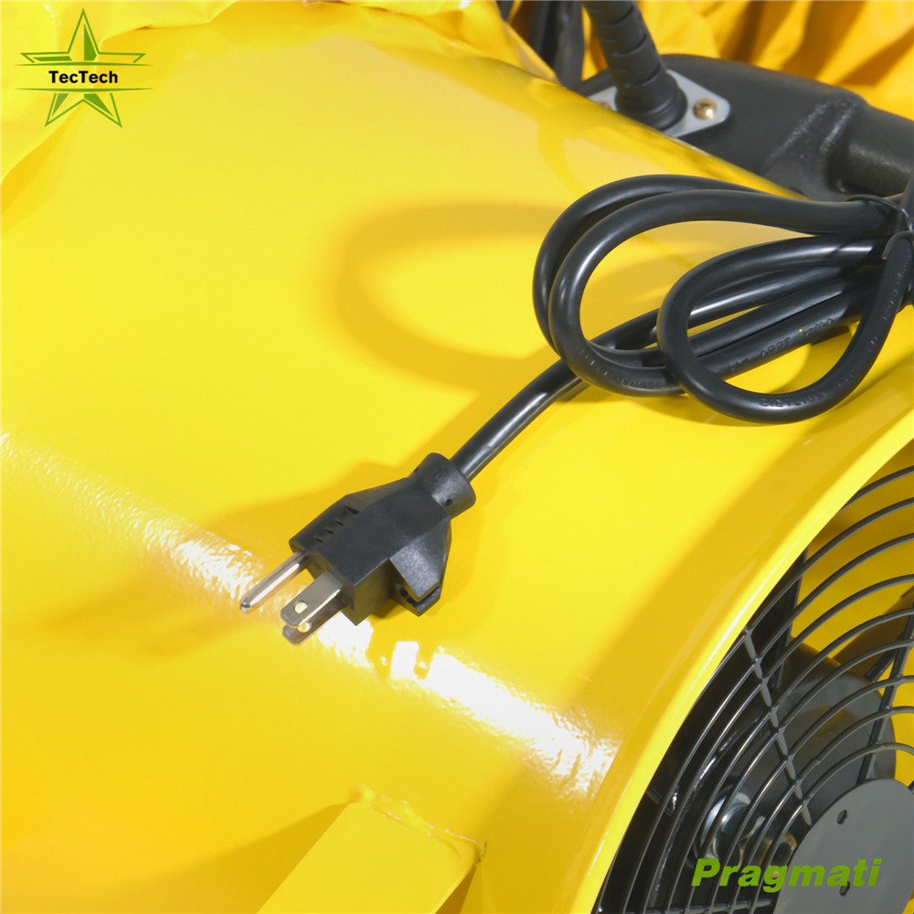 12In Heavy Duty Cylinder Axial Fan 2300CFM with 25FT Vinyl Hose Portable Blower