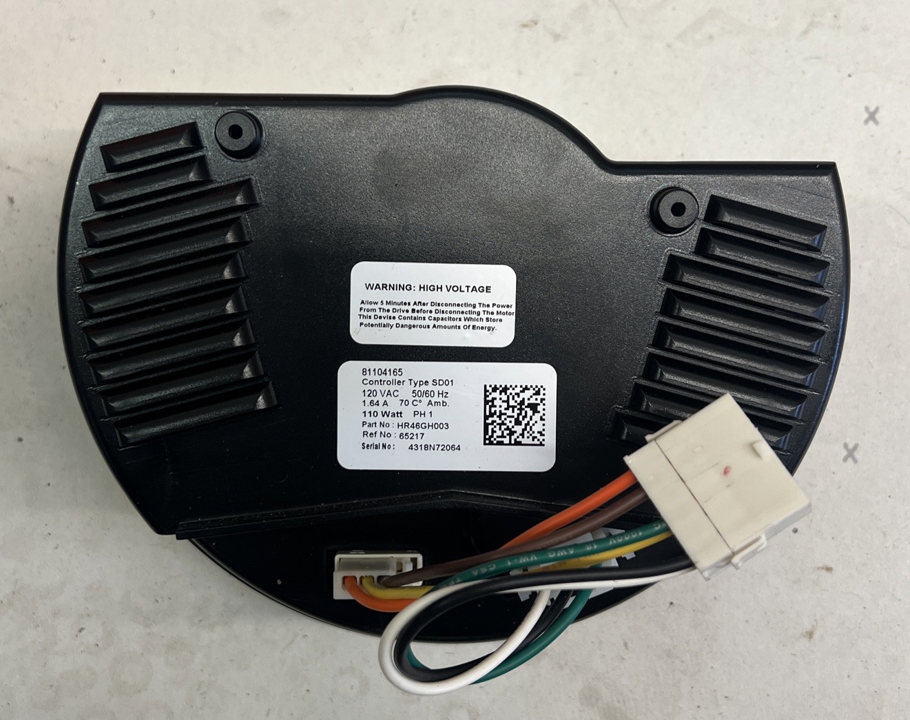 81104165 HR46GH003 340793-762 Motor Controller Only Draft Inducer Assembly Used
