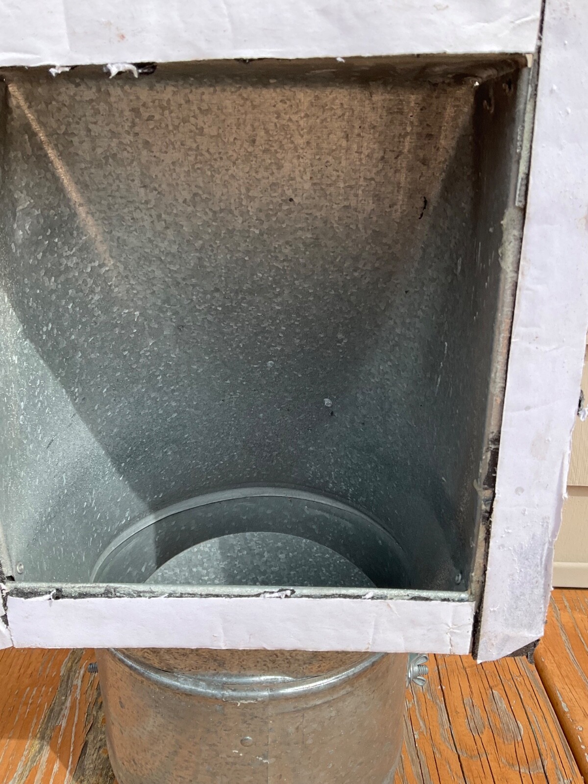 HVAC Duct 7” round stick on top take off with damper