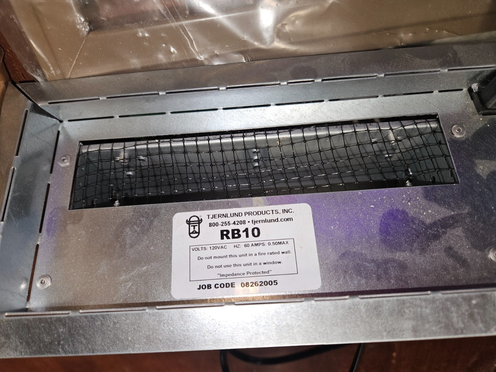Open Box Tjernlund Products 4X10 Vent Register Booster RB10. Box Included