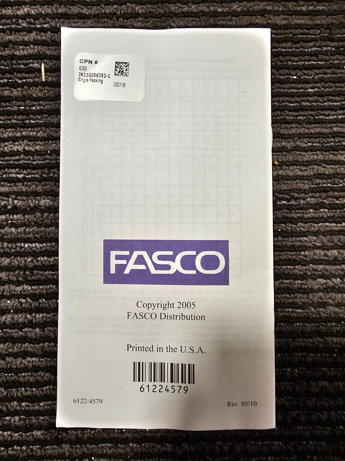 Fasco A360 2-Speed 2700 RPM 1/25 HP CW Shaded Pole Draft Inducer Motor
