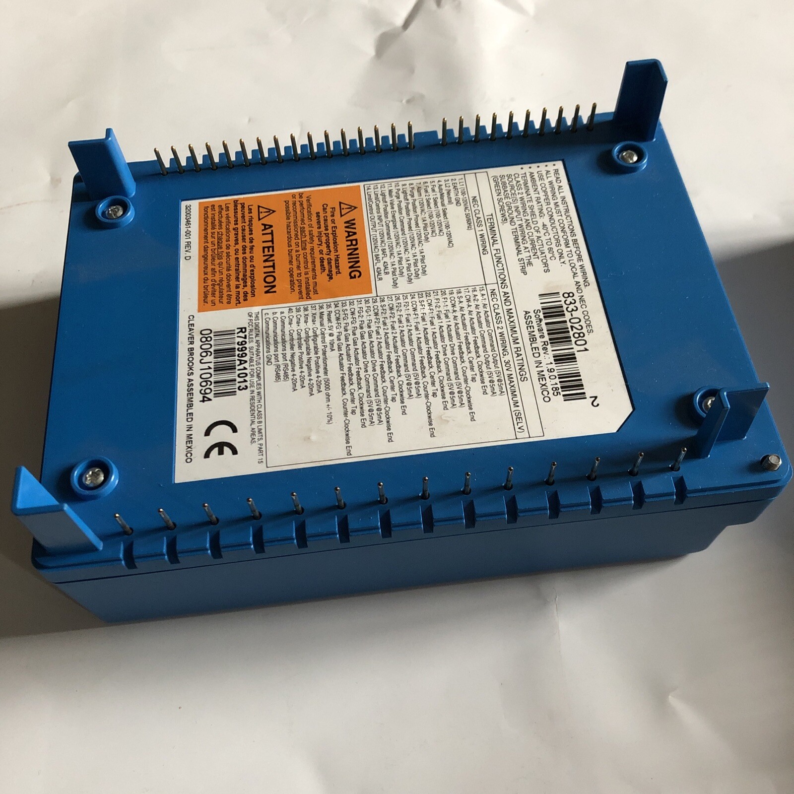 Cleaver Brooks 833-02801,R7999A1013, 833 02801 Controller, 83302801 ,EJ