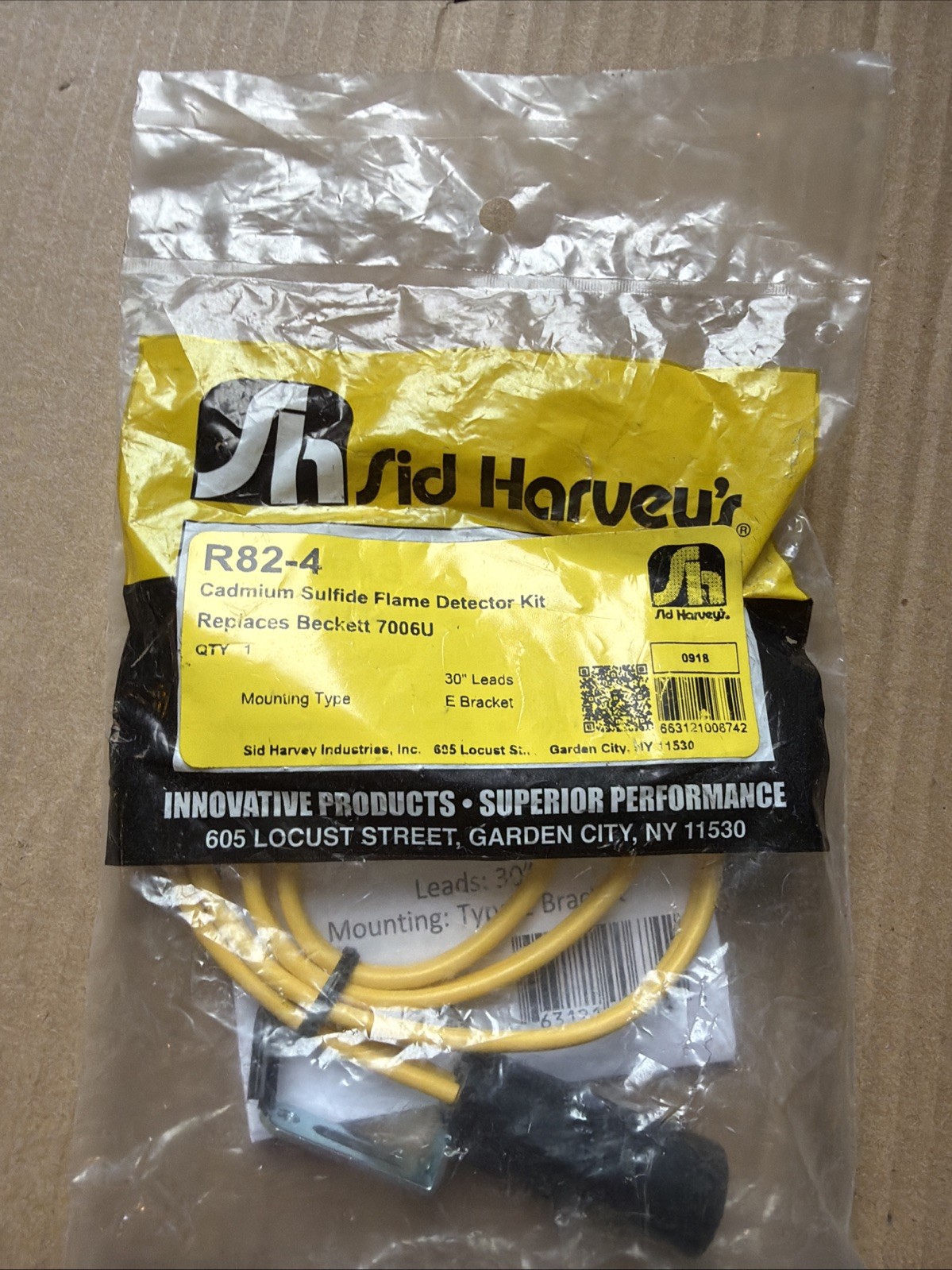 Sid Harvey R82-4 Cadmium Sulfide Flame Detector Kit