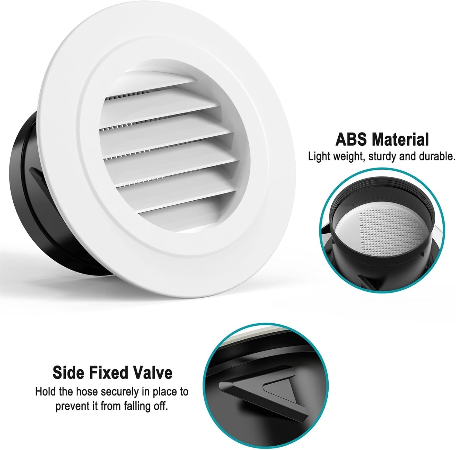 4 Inch ABS Soffit Vent with Screen Mesh for Enhanced Airflow – Durable Design