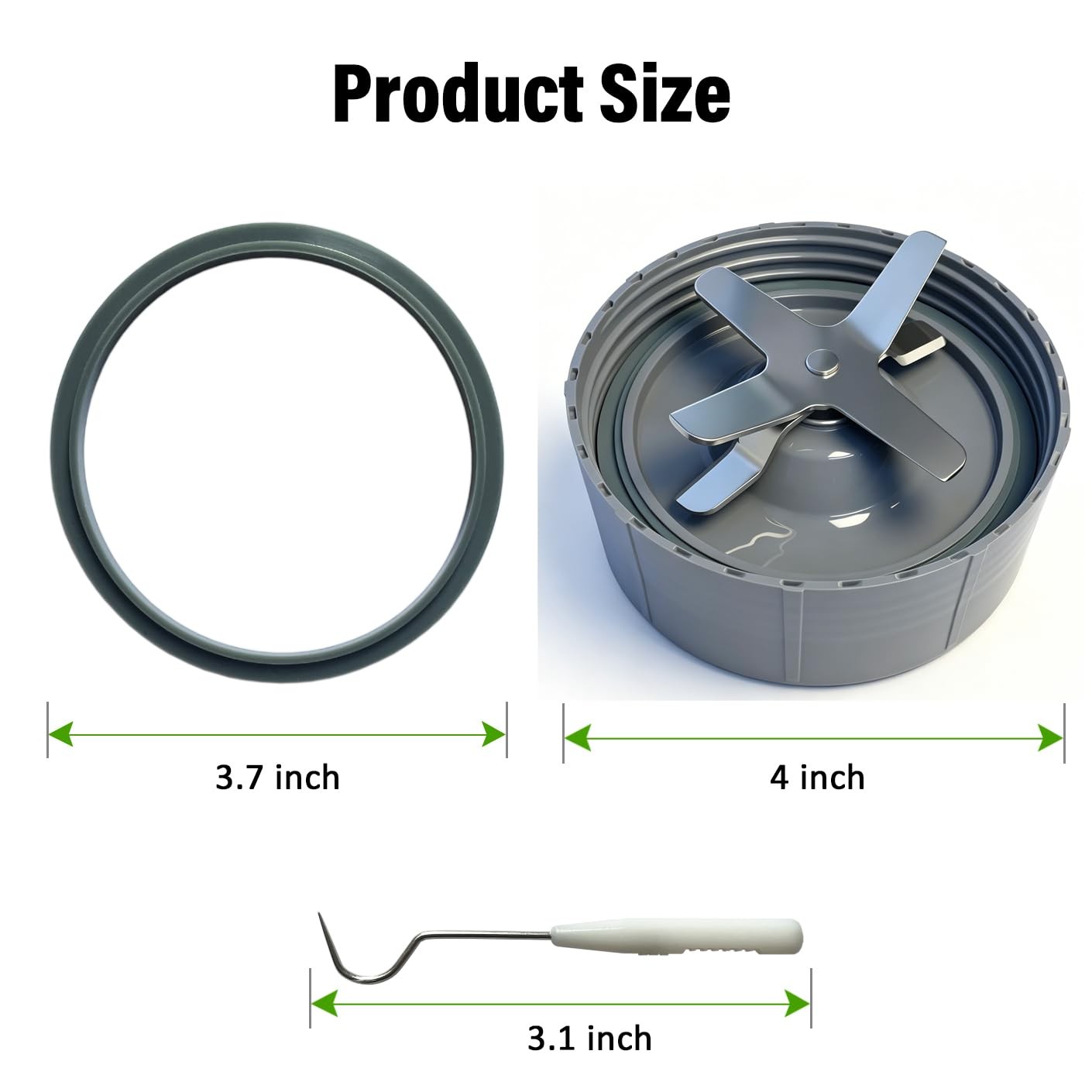 White Blender Rubber O Ring Gasket Replacement Seal 3.94 Inch