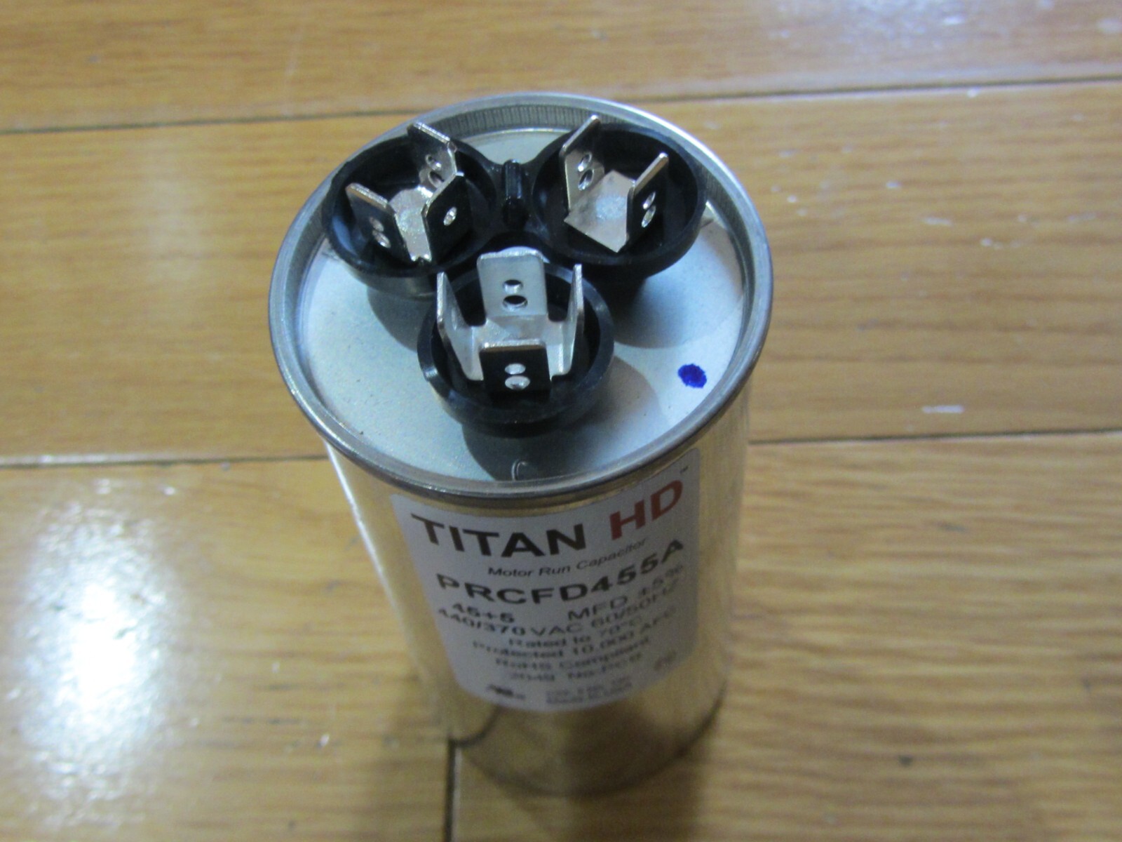 Titan HD PRCFD455A Motor Run Capacitor New W/box 440/370 45 +5MFD! NEW IN BOX!
