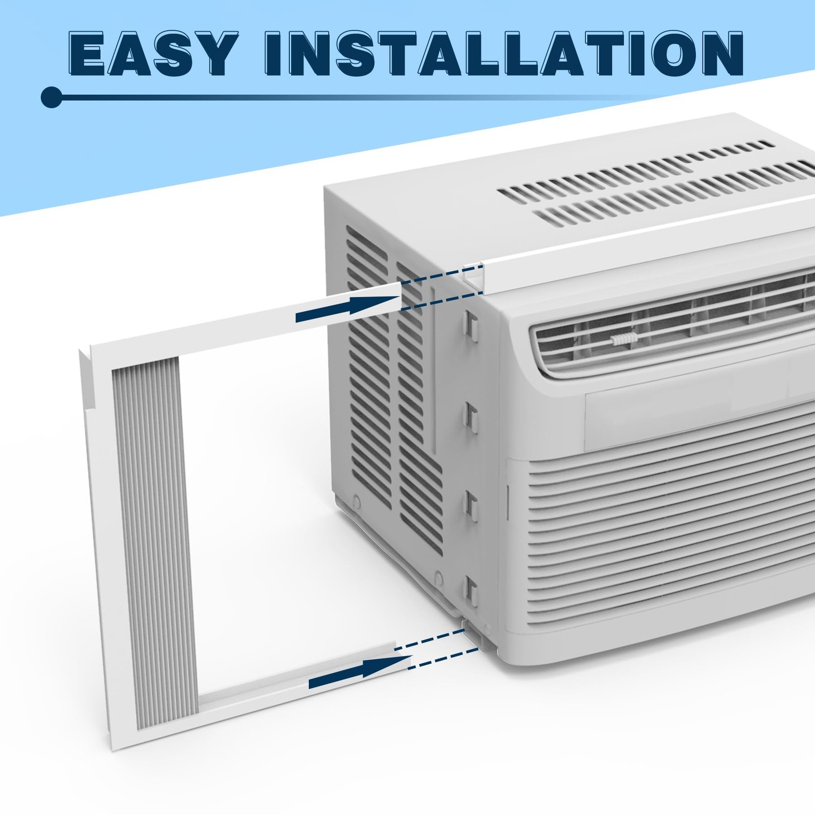 Pearwow Window Air Conditioner Side Panel with Fits 12000BTU AC Units