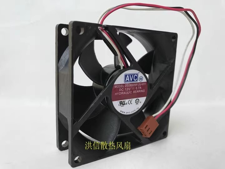 AVC DS08025R12U-011 DC12V 0.70A 3-Pin inverter cooling fan