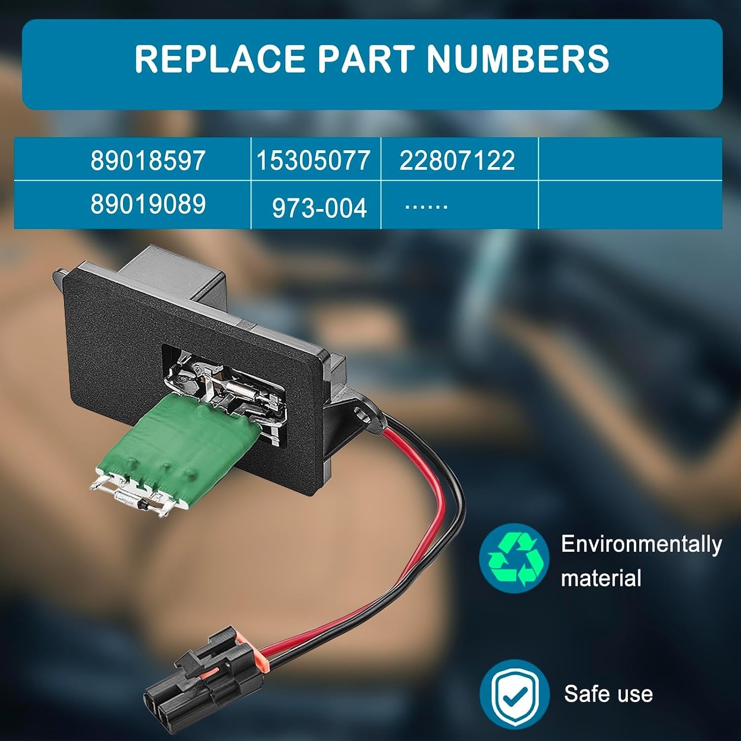 Blower Motor Fan Resistor Compatible with 1999-2006 Silverado Sierra 1500 2500