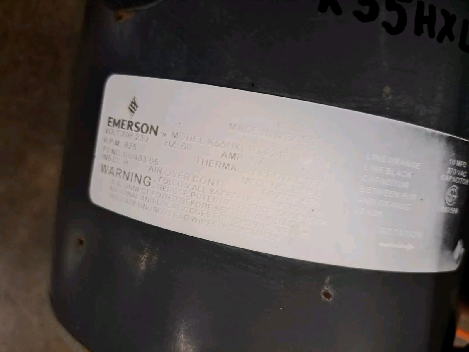 Emerson 1/4 HP 208-230V Condenser FAN MOTOR K55HXLTD-0249 / 100483-05 (Loc:D1T5♧