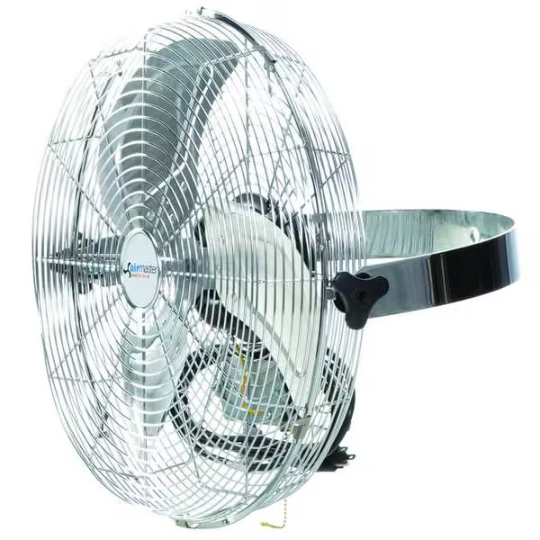 Light Duty Industrial Fan, Ceiling, Wall Mount, 20 in Blade Dia, 115V,