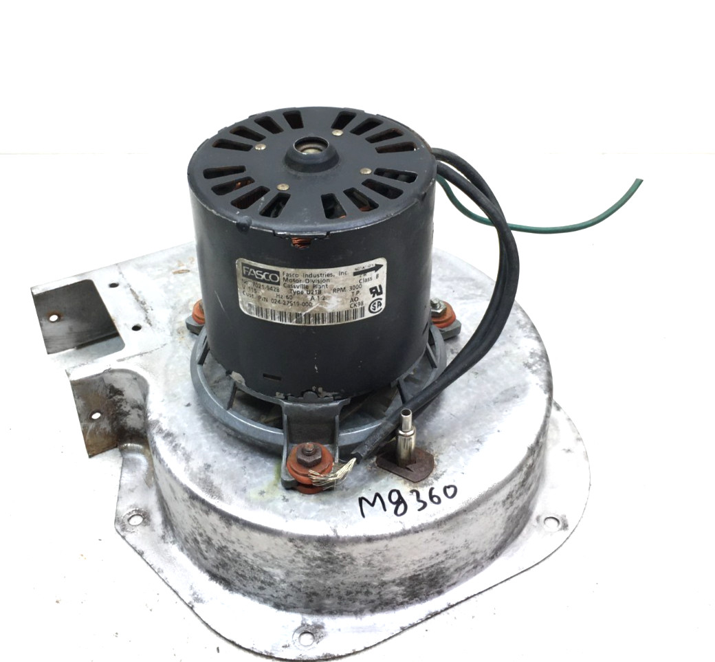 FASCO 7021-9428 Draft Inducer Blower Motor 024-27519-000 115V used #MG360