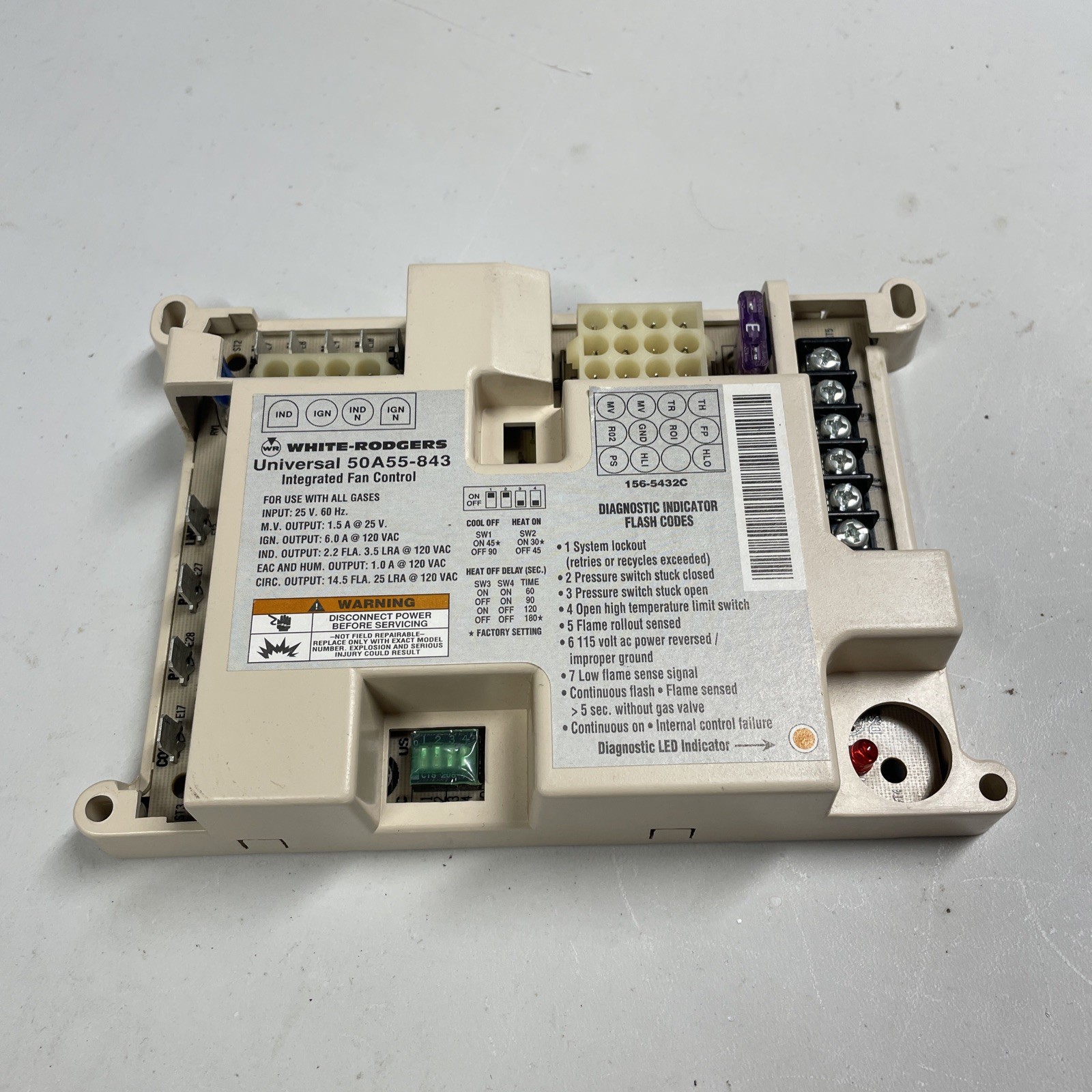 50A55-843 Integrated Furnace Control Board For White Rodgers Silicon Carbide