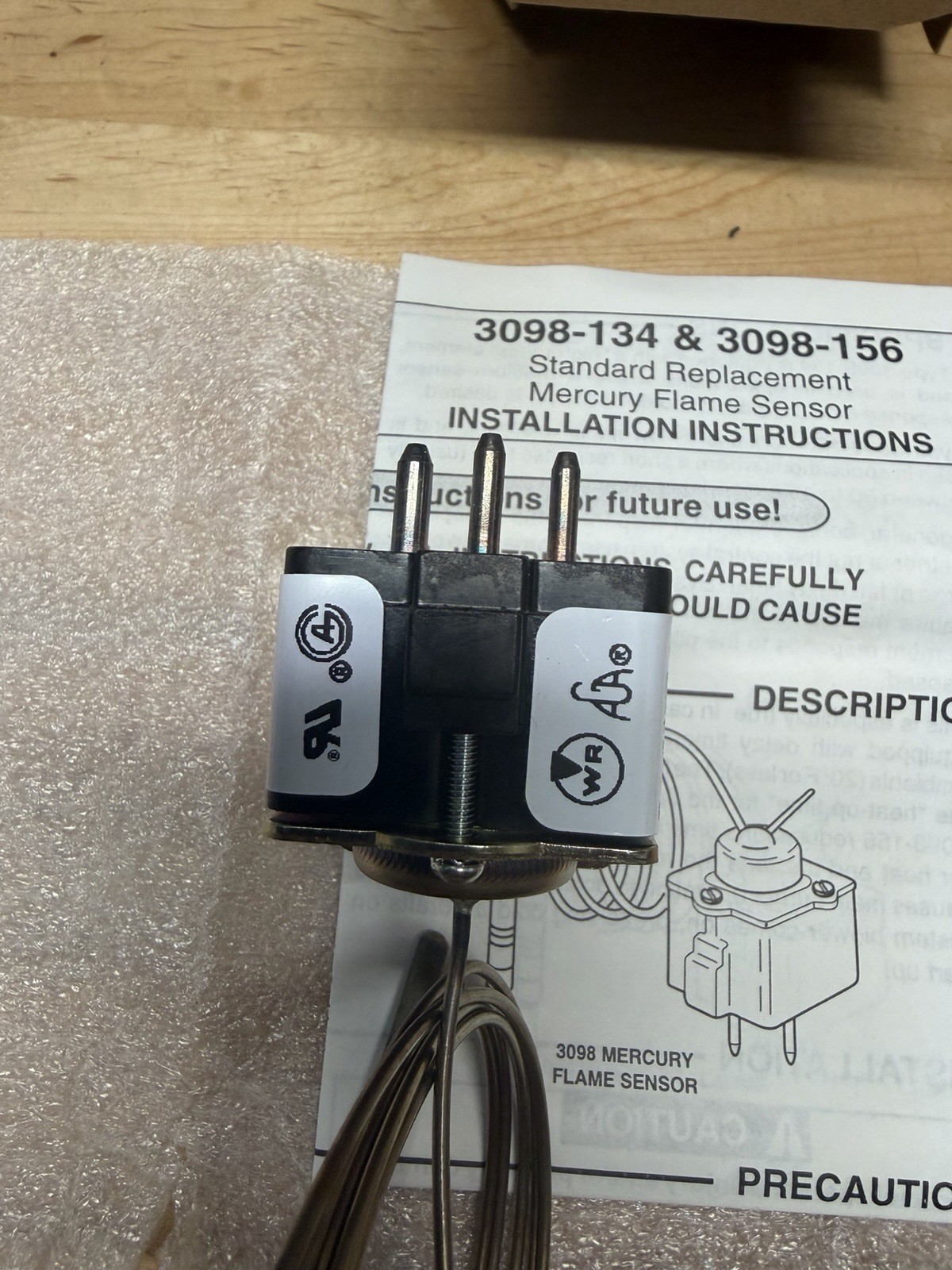 Emerson White-Rodgers 3098-134 48in. Mercury Flame Sensor