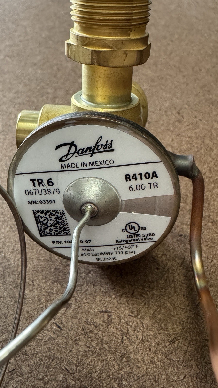 Danfoss TR 6 Thermostatic Expansion Refrigerant Valve R410A 067U3879