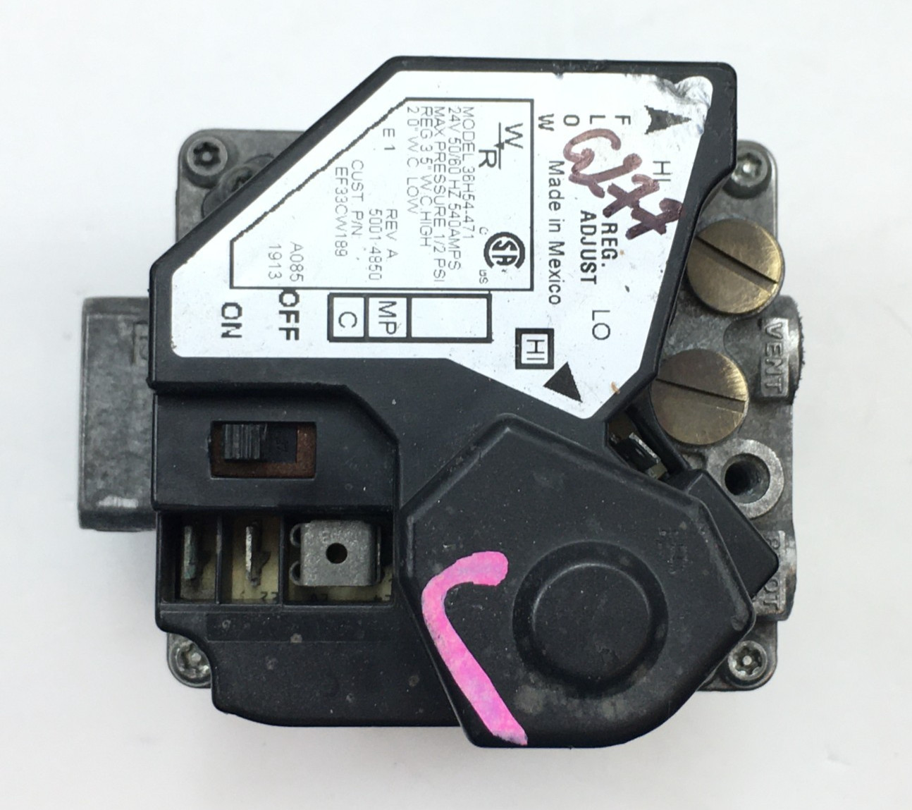 White Rodgers Furnace Gas Valve 36H54-471 EF33CW189 in and out 3/4″ used #G277