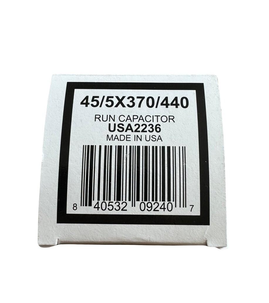 45 + 5 MFD AmRad Run Capacitor – Latest Model 370/440VAC – Genuine USA Made