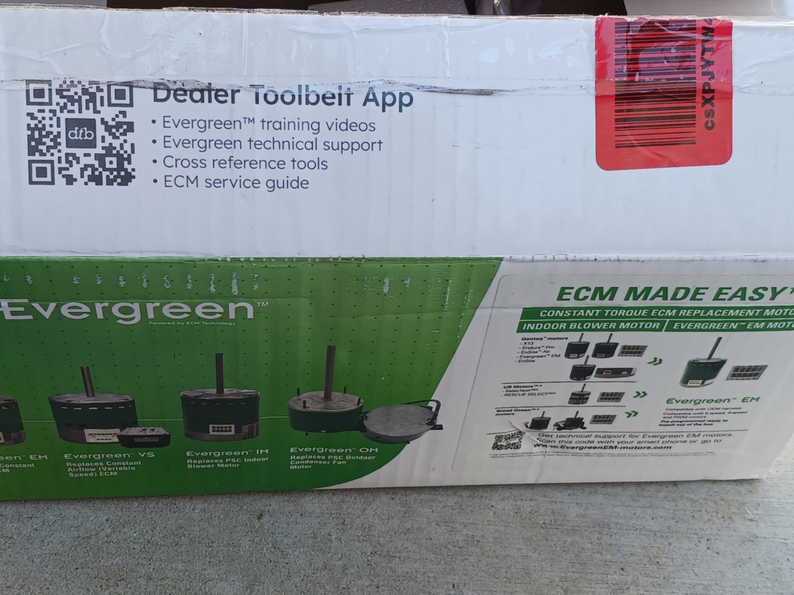 Brand New GENTEQ EVERGREEN EM 6203X INDOOR BLOWER MOTOR 1/3 HP