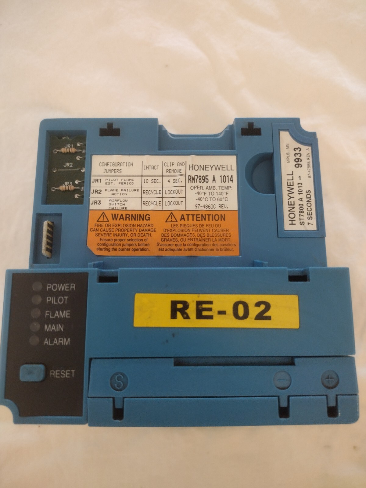Honeywell RM7895 A 1014 Burner Control Complete System Tested Working