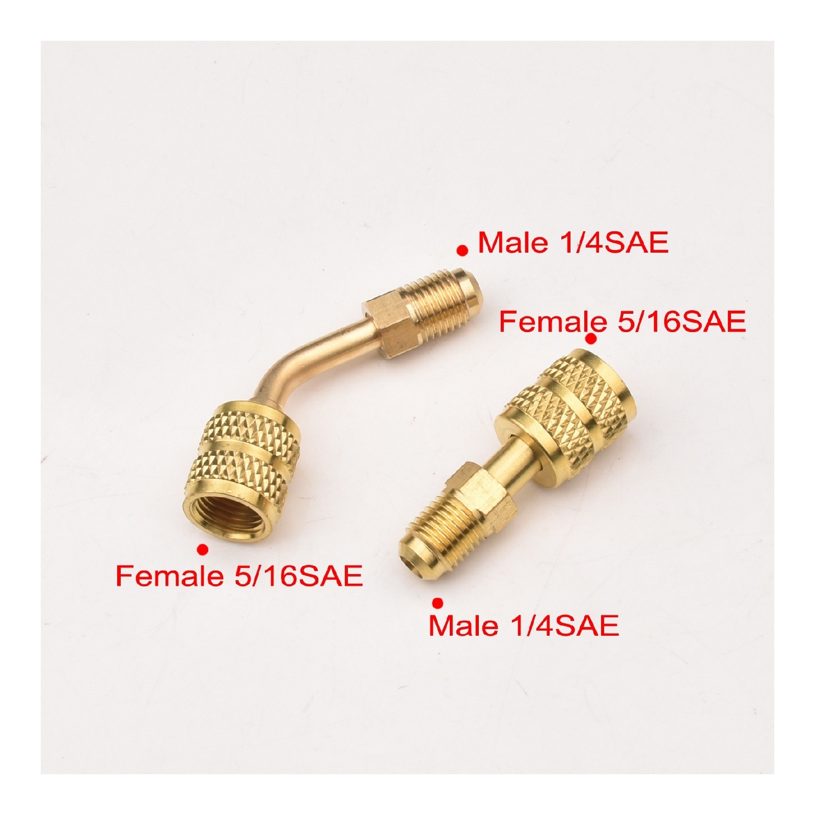 Brass Adapter 5/16 Female to 1/4 Male R410A Mini Split HVAC for Flaring Tool