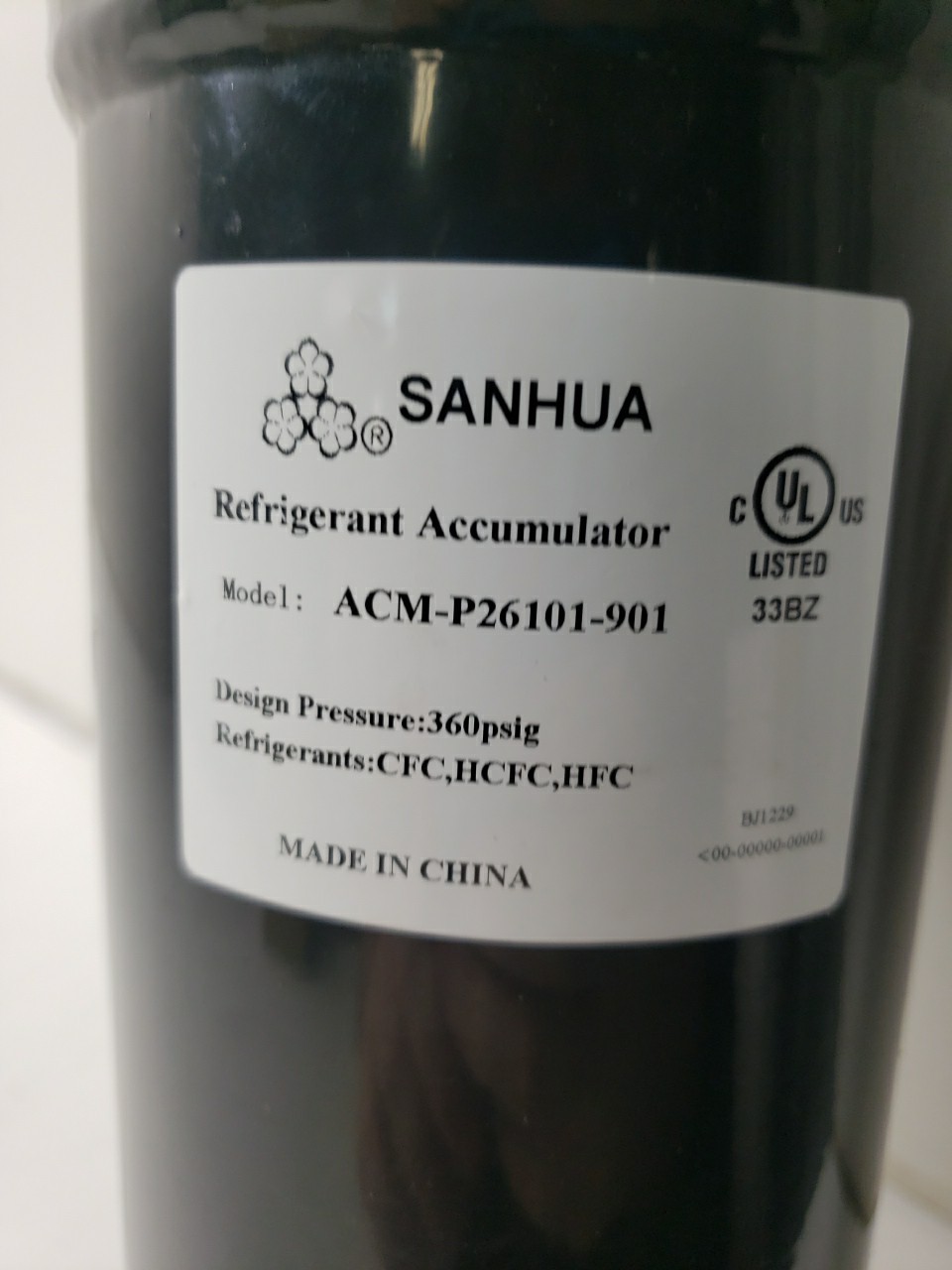 NOS Sanhua ACM-P26101-901 Refrigerant Accumulator HVAC A/C 360 PSI NOB