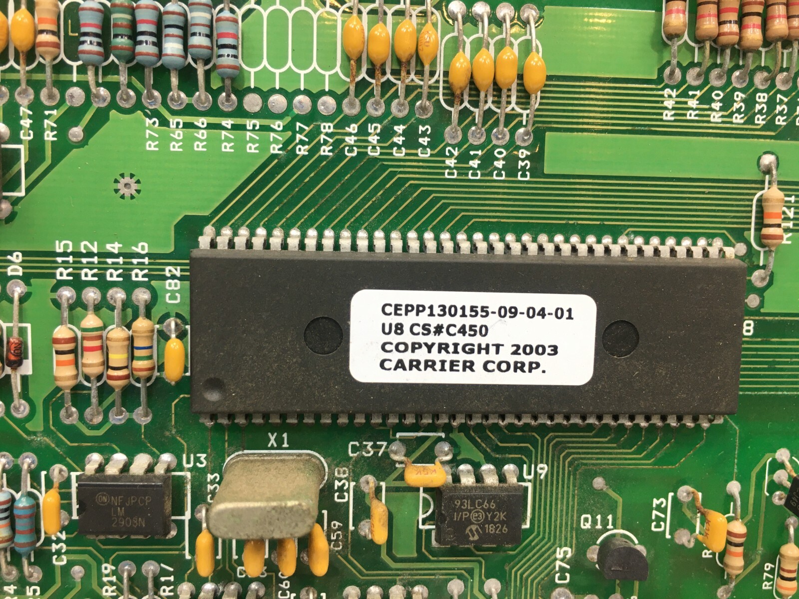 Carrier CEPL130238-07 S/W VERSION 4.3 Chiller Control Board used #X161A