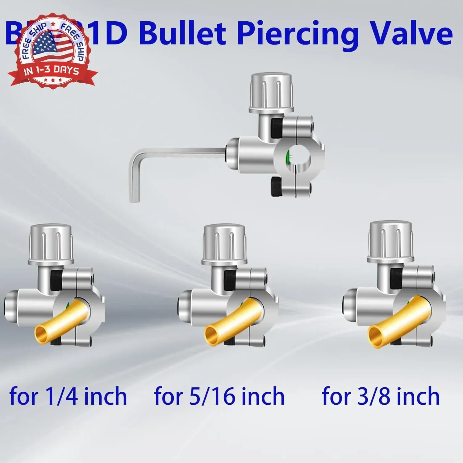 A/C Retrofit Valve Kit, BPV31 Bullet Piercing Tap Valve Line Tap Valve Kit, R12
