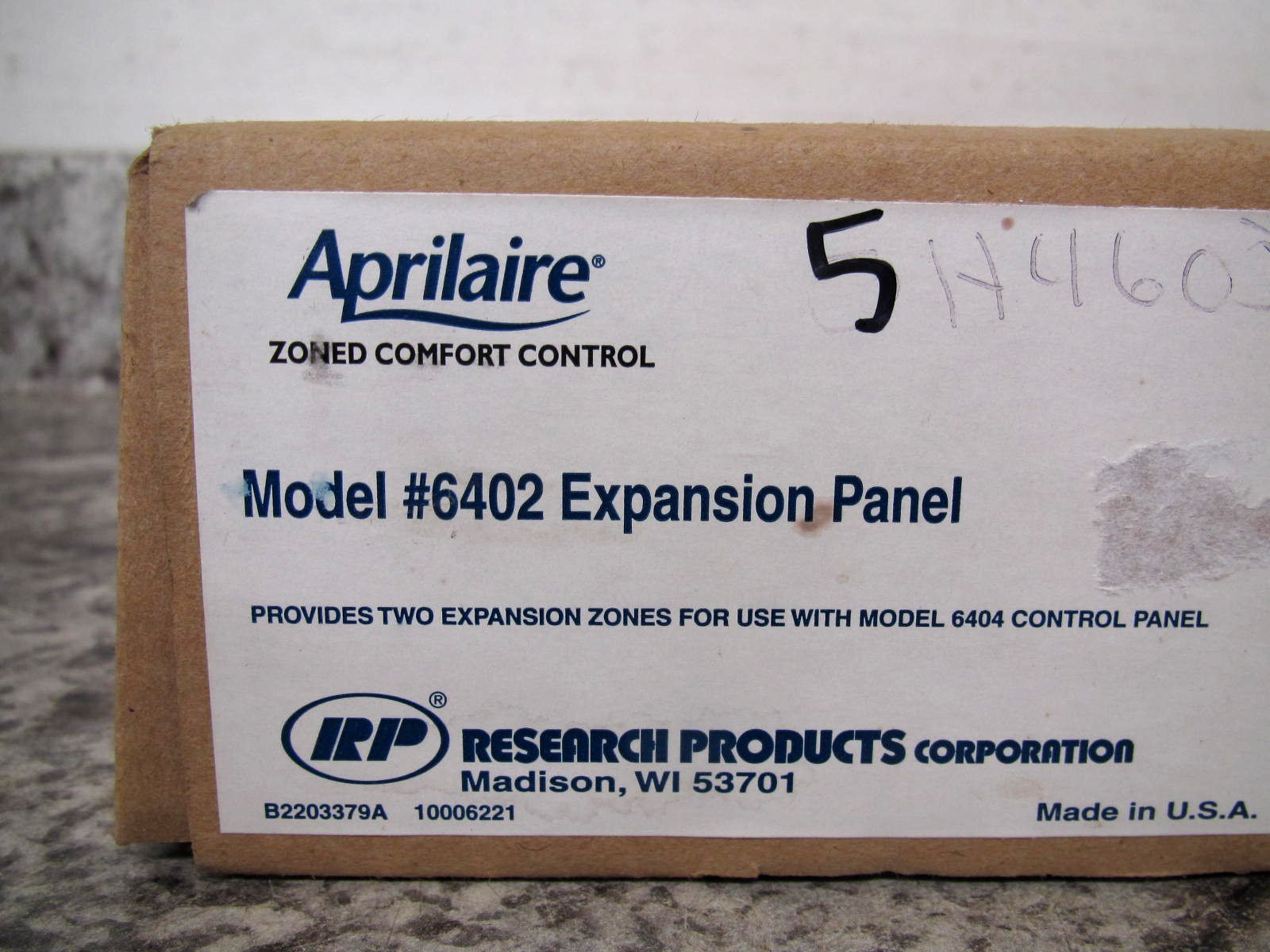 New Aprilaire 6402 / 6404 Control Panel Two Zone Expansion Panel Free Shipping