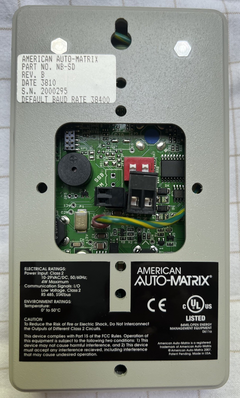 American Auto-Matrix NB-SD MPN NB-SD 12/24VDC 0.25A