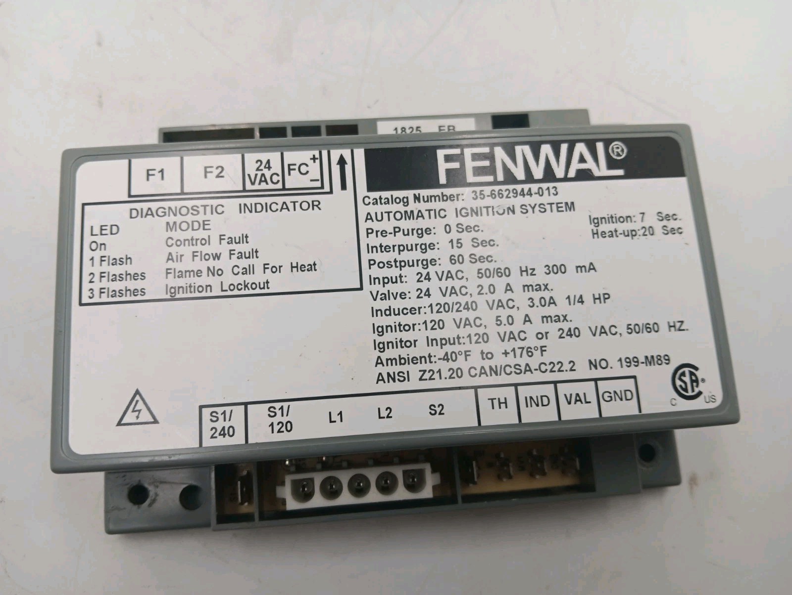 Fenwal 35-662944-013 Ignition Control System Max-e-therm / Mastertemp 42001-0052