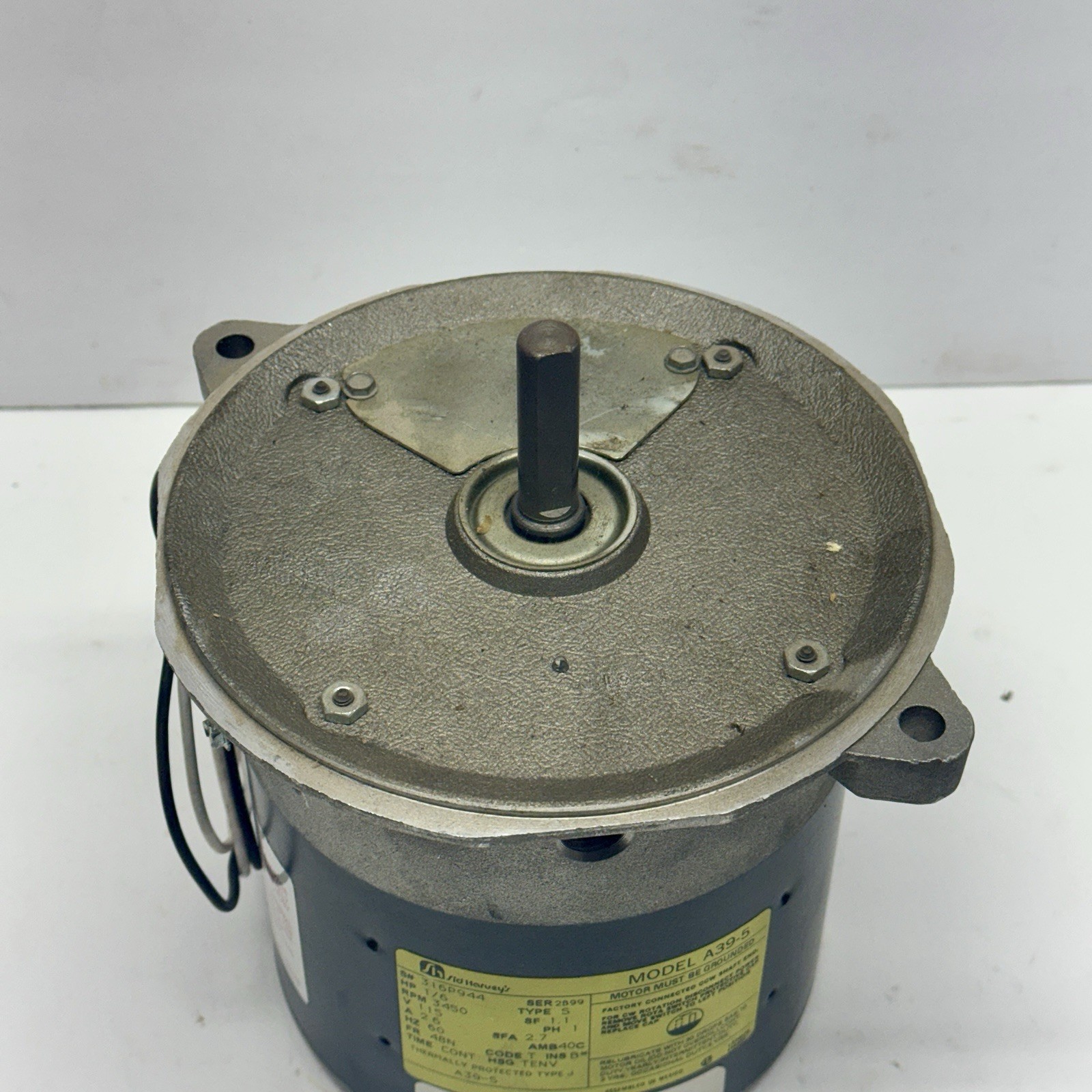 Sid Harvey’s A39-5 Oil Burner Motor 316P 944 1/6 HP 3450 RPM 115V **SALE**